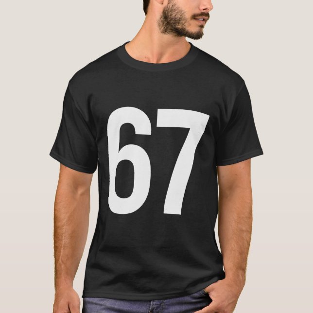 Camiseta 67 Meme Alpha Gen-z Aura Estilo de Energía  (Anverso)