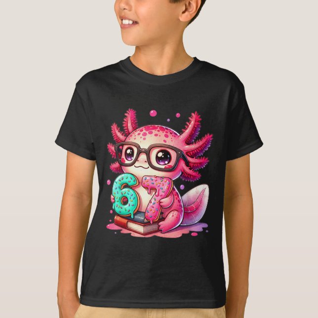 Camiseta 67 Meme Axolotl Funny Six Seven Axolotl Lover For  (Anverso)