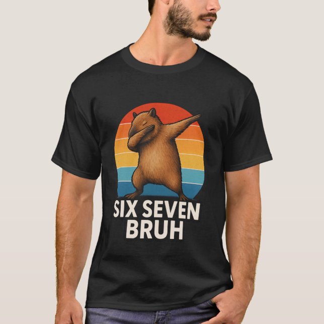 Camiseta 67 Meme Capybara Funny Six Seven Bruh Capybara for (Anverso)