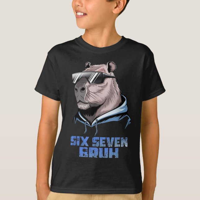 Camiseta 67 Meme Capybara Funny Six Seven Bruh Capybara For (Anverso)