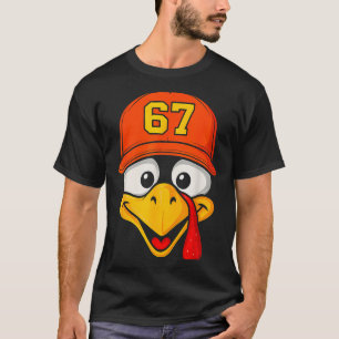 Camiseta 67 Meme Cara de Pavo Seis Siete Día de Acción de G