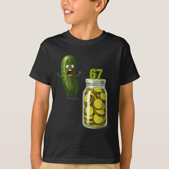 Camiseta 67 Meme Ckle Surprise A Jar Of Sliced Ckles Cuber  (Anverso)