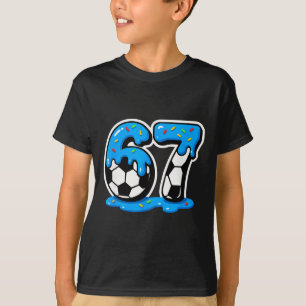 Camiseta 67 Meme de Fútbol Helado Goteo Cerebro Podrido