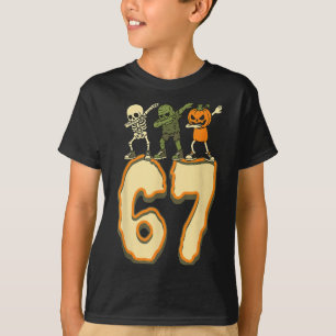 Camiseta 67 Meme de Halloween 6 7 Números Seis Siete Divert