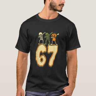 Camiseta 67 Meme de Halloween 6 7 Números Seis Siete Niños
