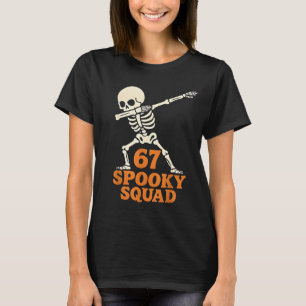 Camiseta 67 Meme de Halloween 6 7 Números Seis Siete Niños