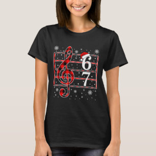 Camiseta 67 Meme de música jerga Músico Santa Maestro de mú