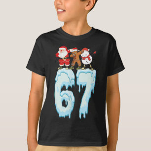 Camiseta 67 Meme de Navidad 6 7 Números Seis Siete Divertid