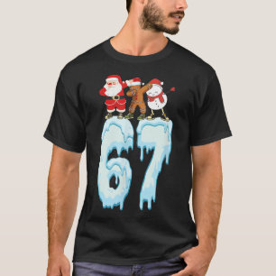 Camiseta 67 Meme de Navidad 6 7 Números Seis Siete Divertid