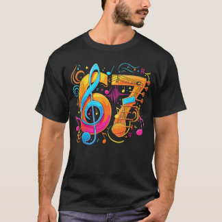 Camiseta 67 Meme divertidas notas musicales Si Seven chica
