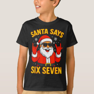 Camiseta 67 Meme Divertido 6-7 Navidad 2025 6 7 Santa Dice