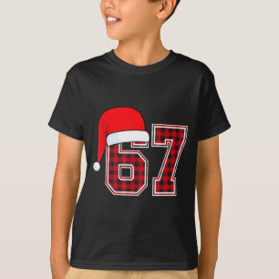 Camiseta 67 Meme Divertido Navidad Cuadro Rojo Xmas Pijama