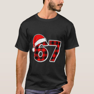 Camiseta 67 Meme Divertido Navidad Cuadro Rojo Xmas Pijama 
