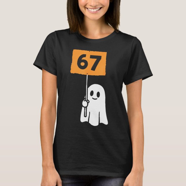 Camiseta 67 Meme Divertido Seis Siete Halloween  (Anverso)