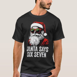 Camiseta 67 Meme Divertido Seis Siete Navidad 6-7 Meme Sant