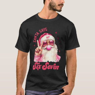 Camiseta 67 Meme Divertido Seis Siete Navidad 6-7 Meme Sant