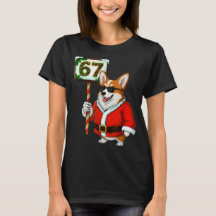Camiseta 67 Meme Divertido Seis Siete Navidad Corgi Amante
