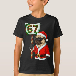 Camiseta 67 Meme Divertido Seis Siete Navidad Pug Amante de