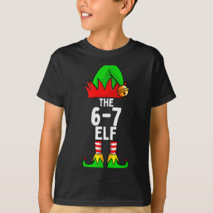 Camiseta 67 Meme Elfo Navidad Familia coincidente 6-7 Brain