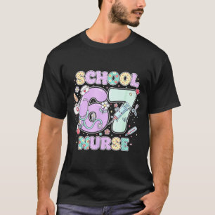 Camiseta 67 Meme Enfermera Escolar Divertida Seis Siete Mem