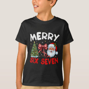 Camiseta 67 Meme Feliz Seis Siete Santa Coqueta Divertido C