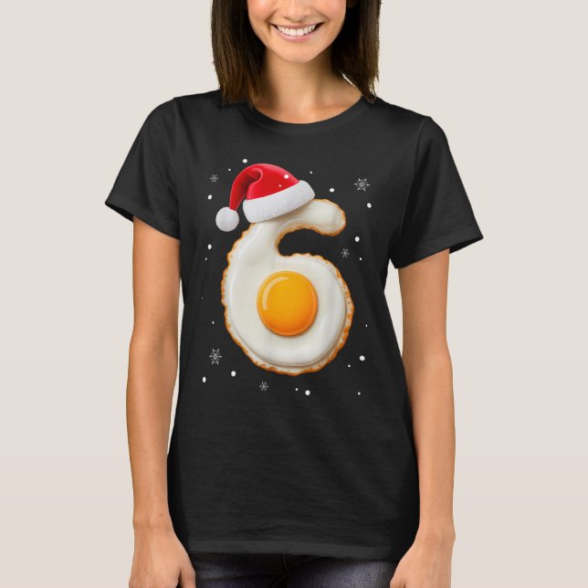Camiseta 67 Meme Funny Number 6 Egg Bacon Matching Christma (Anverso)