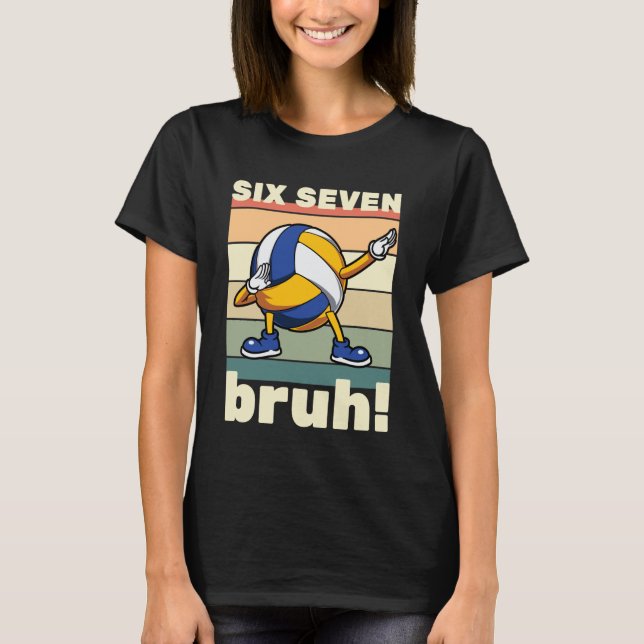 Camiseta 67 Meme Funny Six Seven Bruh Kids Boys Girls Dab V (Anverso)