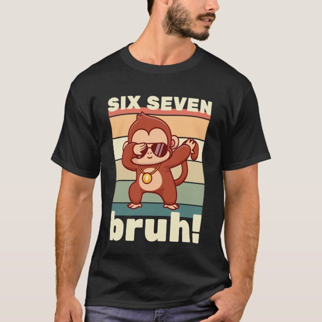 Camiseta 67 Meme Funny Six Seven Bruh Kids Boys Girls Dabbi (Anverso)