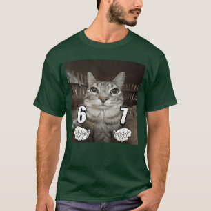 Camiseta 67 Meme Gato Divertido Si Seven Meme 6 7 vintage