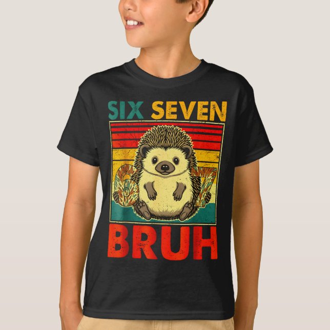 Camiseta 67 Meme Hedgehog Funny Six Seven Bruh Hedgehog For (Anverso)