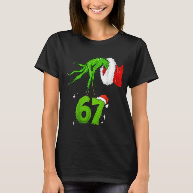 Camiseta 67 Meme Humor 6-7 Funny Six Seven Christmas  (Anverso)