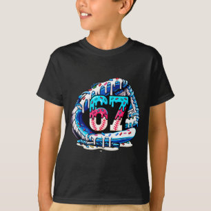 Camiseta 67 Meme jerga Guante de béisbol Goteo Helado Seis 