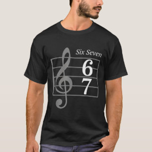 Camiseta 67 Meme Música jerga Músico Seis Siete Divertida M