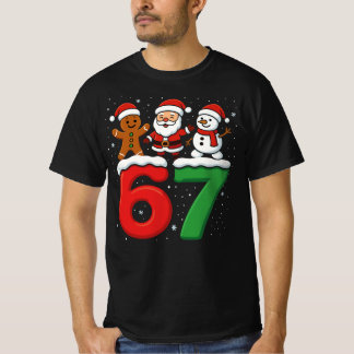 Camiseta 67 Meme Navidad Seis Siete Santa Muñeco de Nieve N