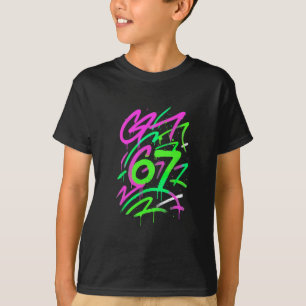 Camiseta 67 Meme Oculto Tendencia Gen Z Alpha Seis Siete 6 