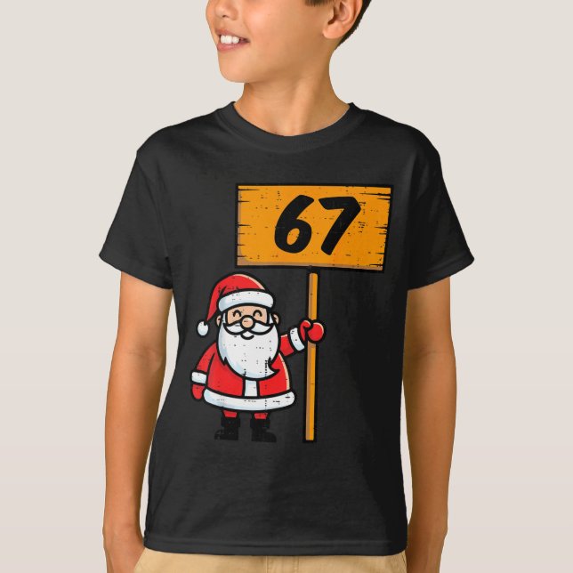 Camiseta 67 Meme Santa Funny Christmas 6 7 Xmas Boys Teen K (Anverso)