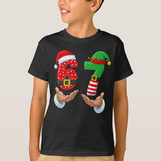Camiseta 67 Meme Santa's Hands  (Anverso)