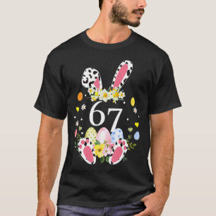 Camiseta 67 meme seis siete 6 7 conejo leopardo niños diver
