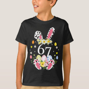 Camiseta 67 Meme Seis Siete 6 7 Conejo Leopardo Niños Diver
