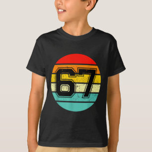 Camiseta 67 Meme Seis Siete 6 7 Meme Número Divertido Vinta
