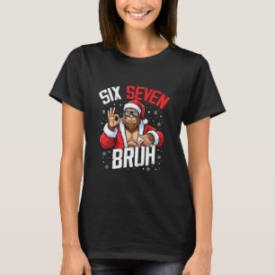 Camiseta 67 Meme Seis Siete Bruh Bigfoot Santa 6 7 Divertid