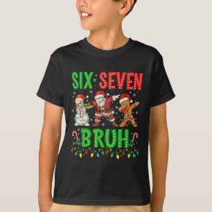 Camiseta 67 Meme Seis Siete Bruh Dabbing Santa 6 7 Divertid