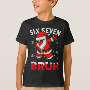 Camiseta 67 Meme Seis Siete Bruh Dabbing Santa Divertida Na