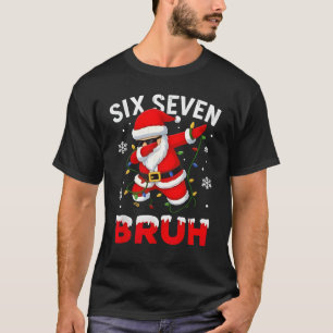 Camiseta 67 Meme Seis Siete Bruh Dabbing Santa Divertido Na