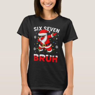 Camiseta 67 Meme Seis Siete Bruh Dabbing Santa Divertido Na