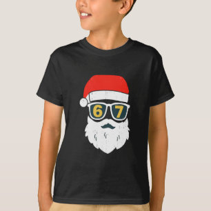 Camiseta 67 Meme Seis Siete Cara de Santa Niños Hombres Chi
