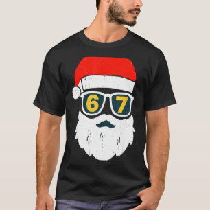 Camiseta 67 Meme Seis Siete Cara de Santa Niños Hombres Chi