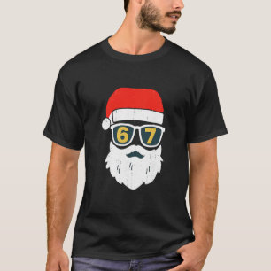 Camiseta 67 Meme Seis Siete Cara de Santa Niños Hombres Chi