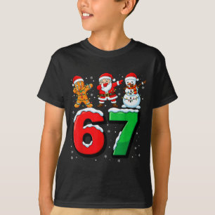 Camiseta 67 Meme Seis Siete Santa Dabbing 6 7 Navidad Diver