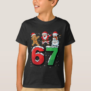 Camiseta 67 Meme Seis Siete Santa Dabbing 6 7 Navidad Diver
